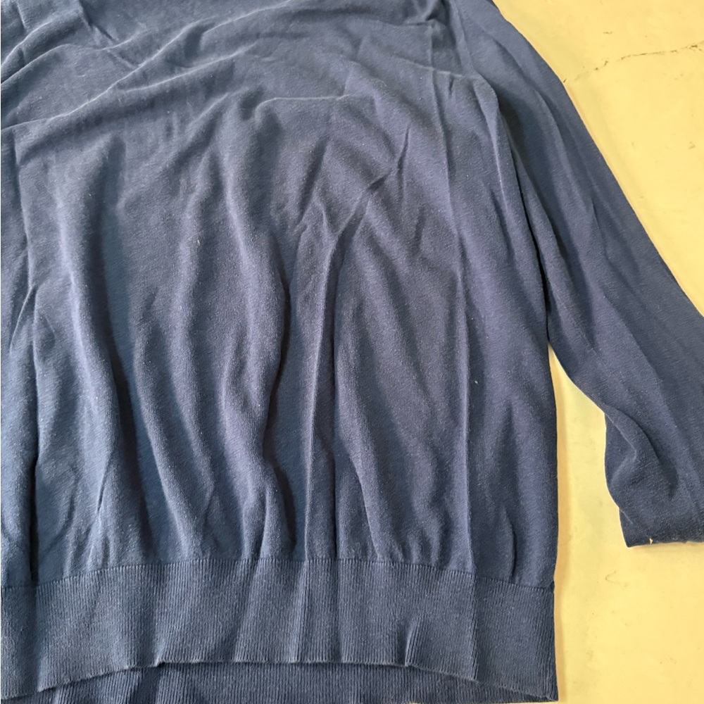 Banana Republic Sweater Mens XL Blue Luxury Blend Silk Cashmere Office Casual